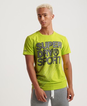 Superdry Core Gradient Graphic Férfi Pólók Világos Zöld | IYODR3908